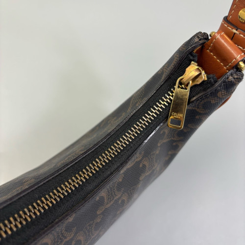 Celine Medium Ava Shoulder Bag Triomphe Brown Black