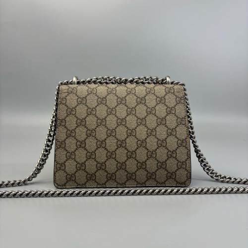 Gucci Mini Dionysus GG Supreme Monogram Suede Brown Black