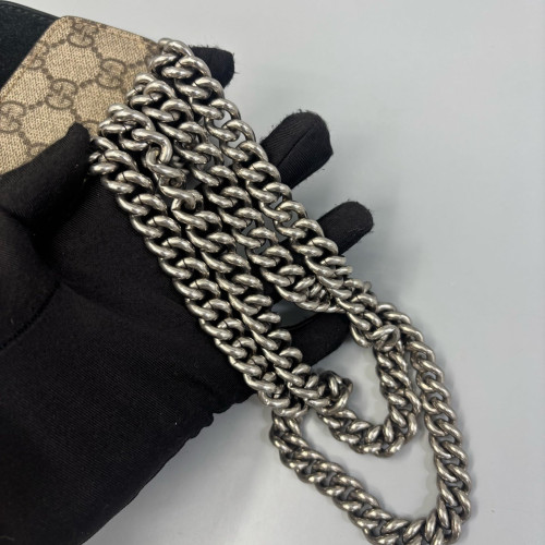 Gucci Mini Dionysus GG Supreme Monogram Suede Brown Black