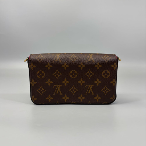 Louis Vuitton Pochette Felicie Chain Wallet Monogram Brown