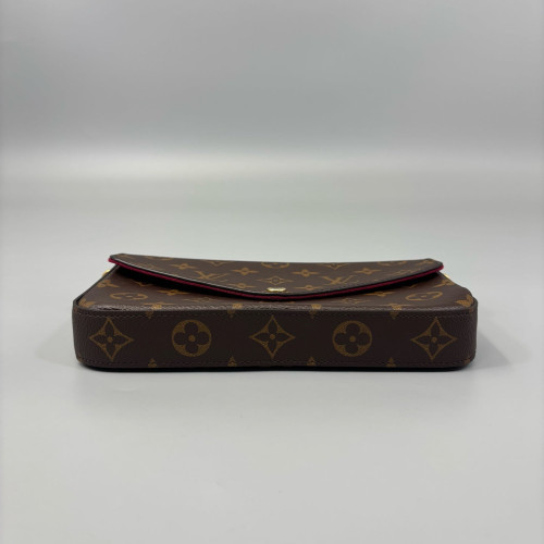 Louis Vuitton Pochette Felicie Chain Wallet Monogram Brown