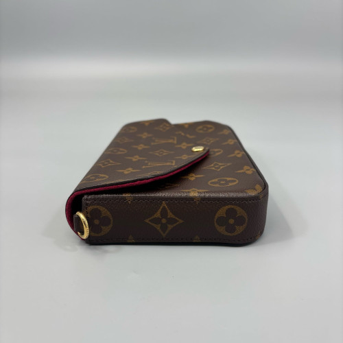 Louis Vuitton Pochette Felicie Chain Wallet Monogram Brown