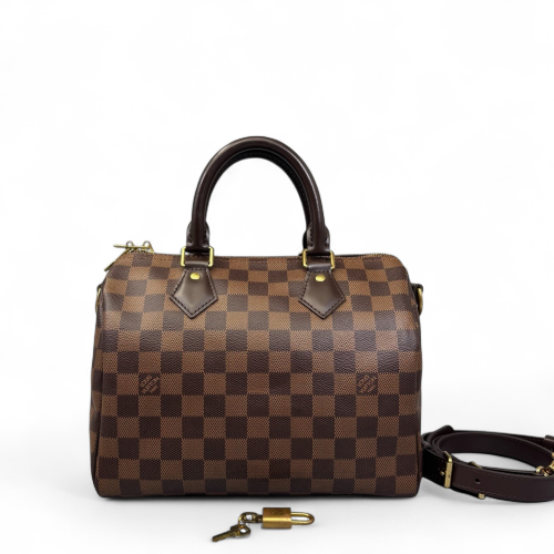 Louis Vuitton Speedy Bandouliere 25 Damier Ebene Brown