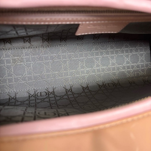 Dior Large Lady Dior Patent Calfskin Pink