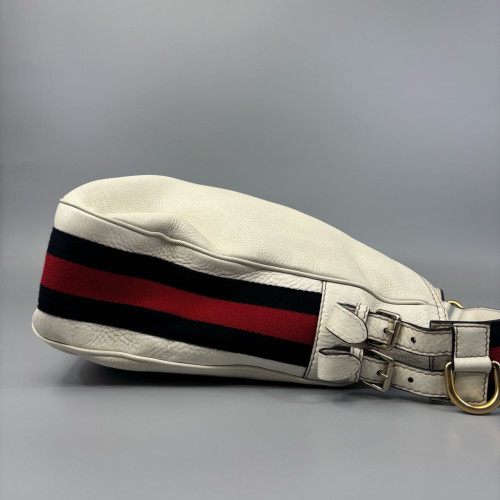 Gucci Hobo Grained Calfskin White