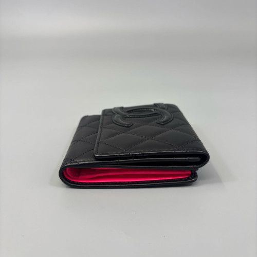 Chanel Quilted Cambon Flap Wallet Calfskin Black