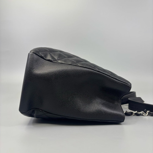 Chanel Quilted Grand Shopping Tote Gst Grained Calfskin Black