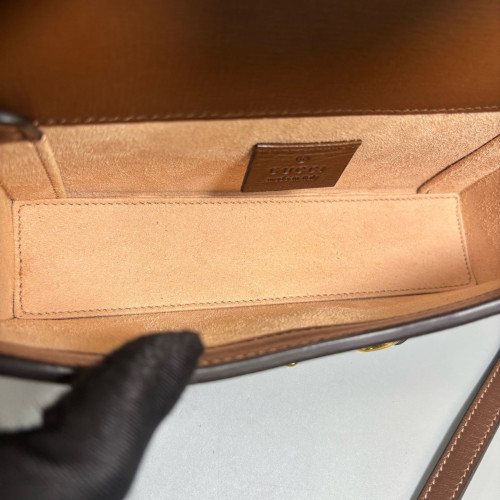 Gucci Mini Horsebit 1955 GG Supreme Monogram Brown Beige