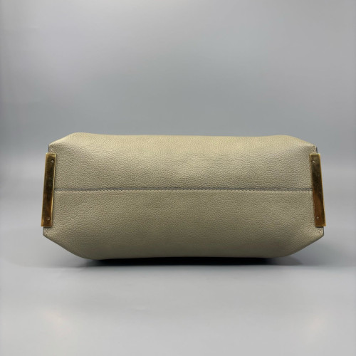 Chloe Messenger Grained Calfskin Grey Beige Pink