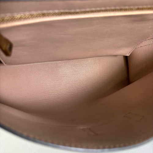 Chloe Messenger Grained Calfskin Grey Beige Pink