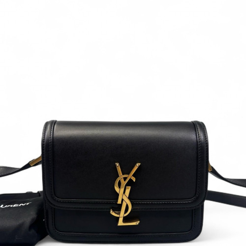 Yves Saint Laurent Small Solferino Calfskin Black