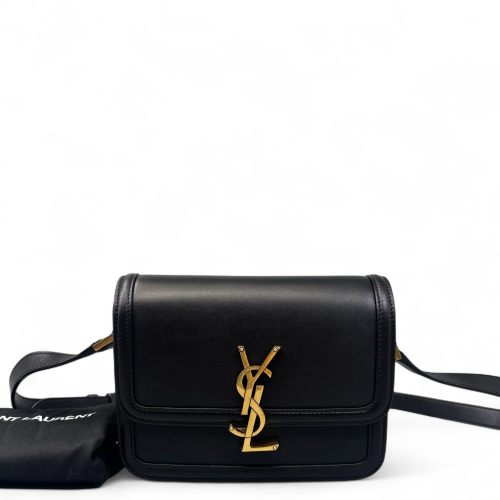 Yves Saint Laurent Small Solferino Calfskin Black