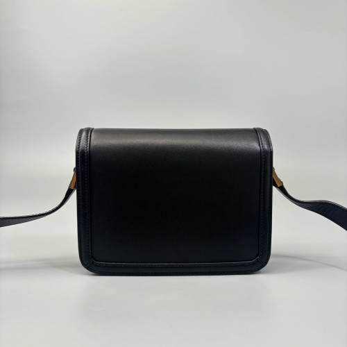Yves Saint Laurent Small Solferino Calfskin Black