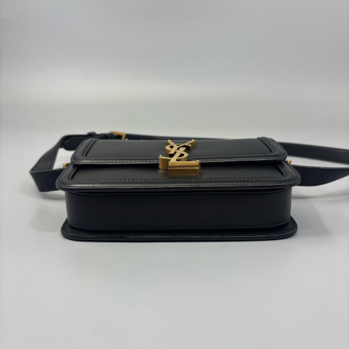 Yves Saint Laurent Small Solferino Calfskin Black