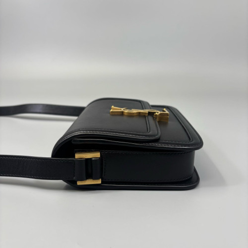 Yves Saint Laurent Small Solferino Calfskin Black