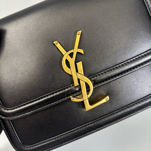 Yves Saint Laurent Small Solferino Calfskin Black