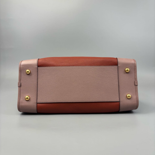 Loewe Amazona 36 Grained Calfskin Brown Pink Orange