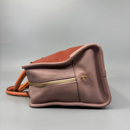 Loewe Amazona 36 Grained Calfskin Brown Pink Orange