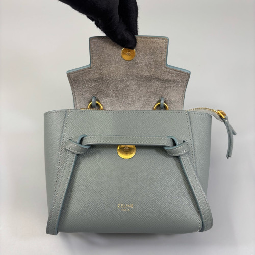 Celine Pico Belt Bag Grained Calfskin Grey