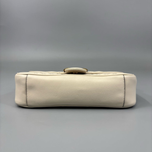 Gucci Matelasse Small GG Marmont Calfskin White