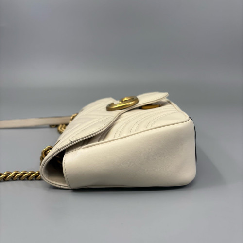 Gucci Matelasse Small GG Marmont Calfskin White