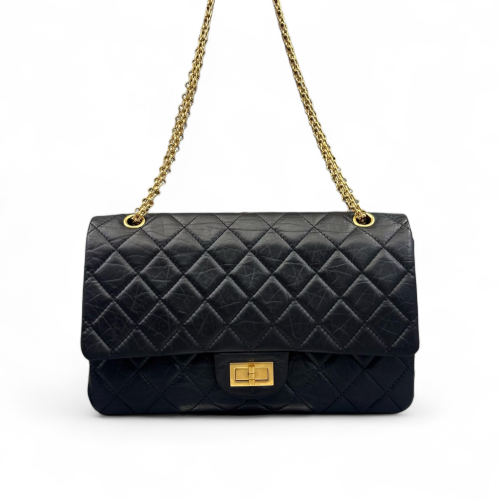 Chanel Quilted 2.55 227 Reissue Double Flap Calfskin Black