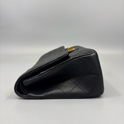 Chanel Quilted 2.55 227 Reissue Double Flap Calfskin Black