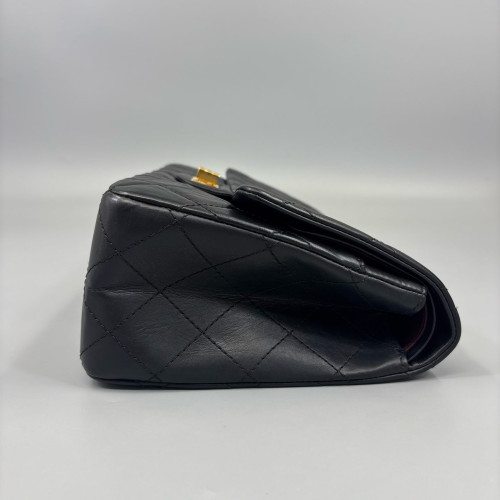 Chanel Quilted 2.55 227 Reissue Double Flap Calfskin Black
