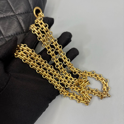 Chanel Quilted 2.55 227 Reissue Double Flap Calfskin Black