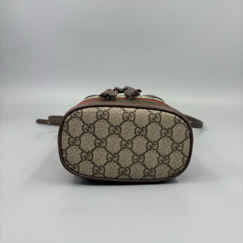 Gucci Mini Ophidia Bucket Bag GG Supreme Monogram Brown Beige Green Gucci Mini Ophidia Bucket Bag GG Supreme Monogram Brown Beige Green