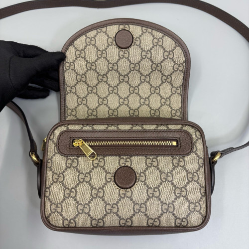 Gucci Web Mini Ophidia Crossbody Bag GG Supreme Monogram Beige Brown Green Gucci Web Mini Ophidia Crossbody Bag GG Supreme Monogram Beige Brown Green