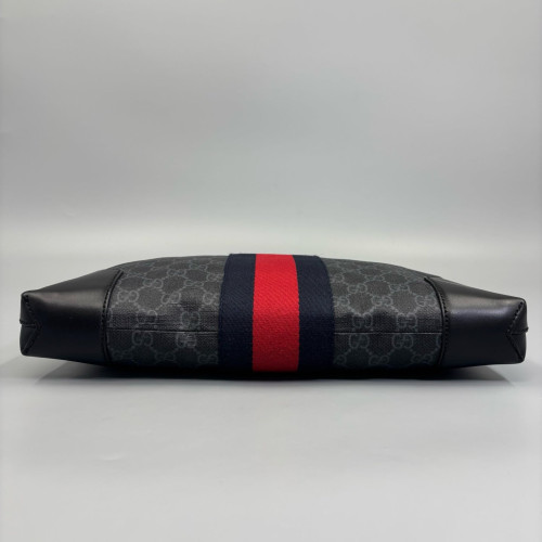 Gucci East-West Messenger GG Supreme Monogram Black
