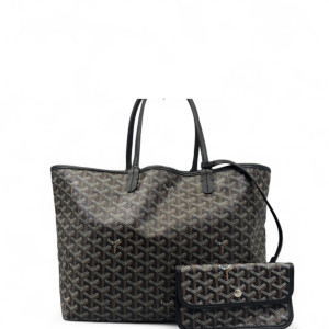 Goyard Saint Louis PM Goyardine Black Brown White