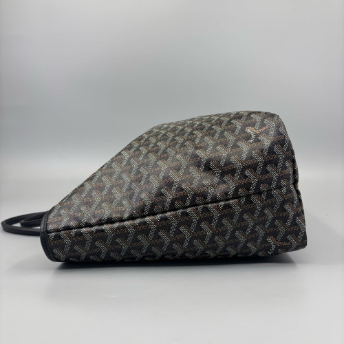 Goyard Saint Louis PM Goyardine Black Brown White Goyard Saint Louis PM Goyardine Black Brown White