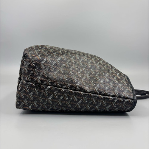 Goyard Saint Louis PM Goyardine Black Brown White Goyard Saint Louis PM Goyardine Black Brown White