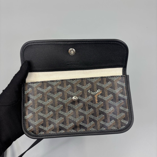 Goyard Saint Louis PM Goyardine Black Brown White Goyard Saint Louis PM Goyardine Black Brown White