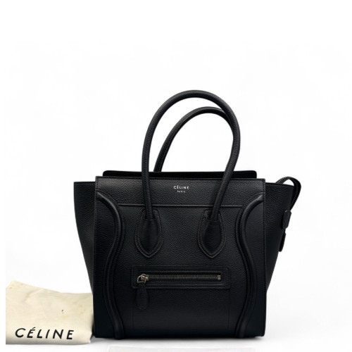 Celine Micro Luggage Grained Calfskin Black Celine Micro Luggage Grained Calfskin Black