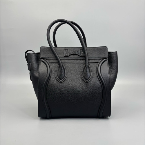 Celine Micro Luggage Grained Calfskin Black Celine Micro Luggage Grained Calfskin Black