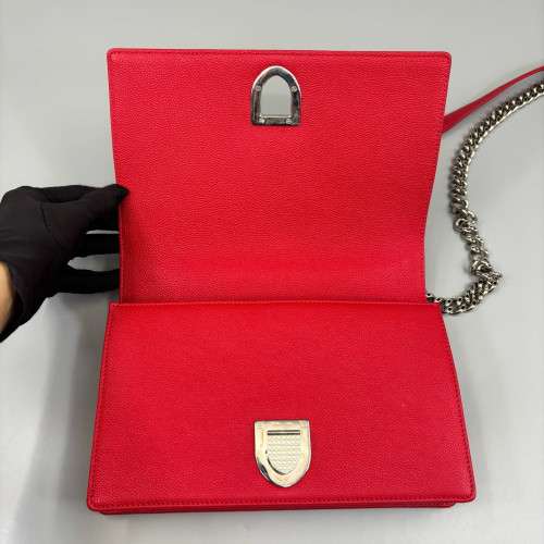 Dior Small Diorama Grained Calfskin Red