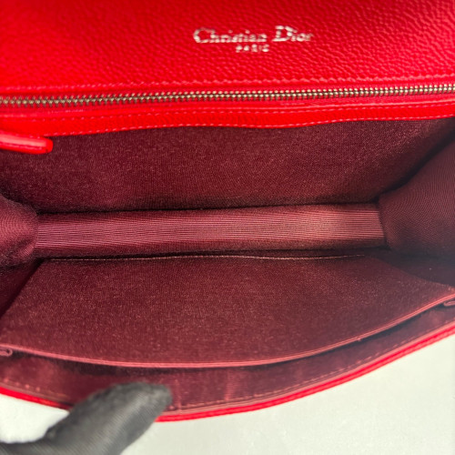 Dior Small Diorama Grained Calfskin Red