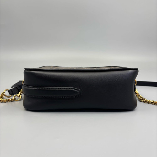 Fendi FF 1974 Logo Medium Camera Case FF Brown Black