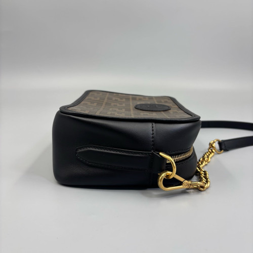 Fendi FF 1974 Logo Medium Camera Case FF Brown Black