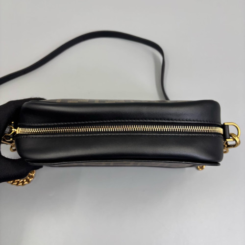 Fendi FF 1974 Logo Medium Camera Case FF Brown Black