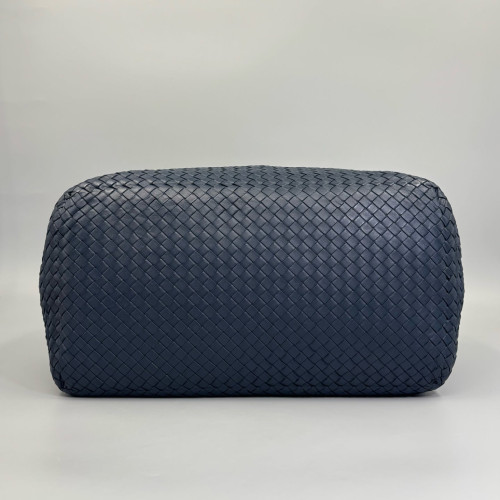 Bottega Veneta Duffle Bag Calfskin Intrecciato Dark Blue