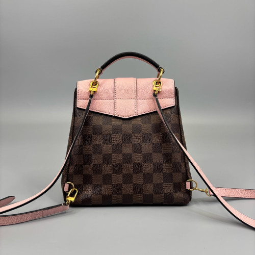 Louis Vuitton Clapton Backpack Damier Ebene Brown Pink