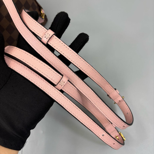 Louis Vuitton Clapton Backpack Damier Ebene Brown Pink