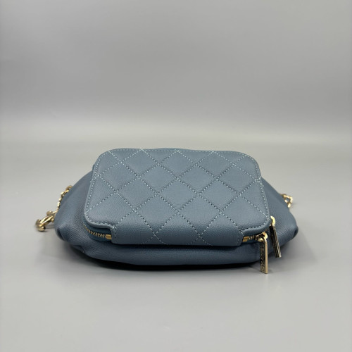 Chanel Quilted Front Pocket Waist Belt Bag Caviar Blue