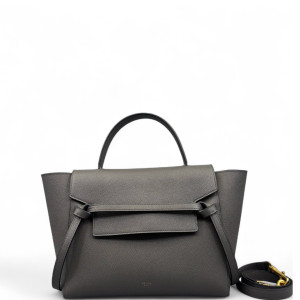 Celine Mini Belt Bag Calfskin Grained Calfskin Dark Grey Celine Mini Belt Bag Calfskin Grained Calfskin Dark Grey