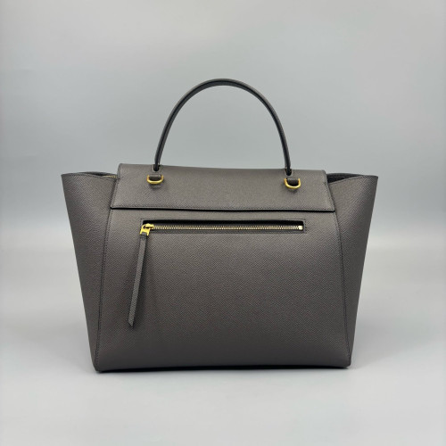 Celine Mini Belt Bag Calfskin Grained Calfskin Dark Grey