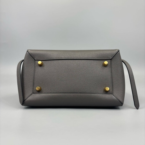 Celine Mini Belt Bag Calfskin Grained Calfskin Dark Grey